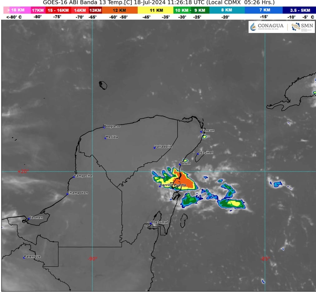 ONDA TROPICAL NÚMERO 11 GENERARÁ LLUVIAS FUERTES EN MÉXICO