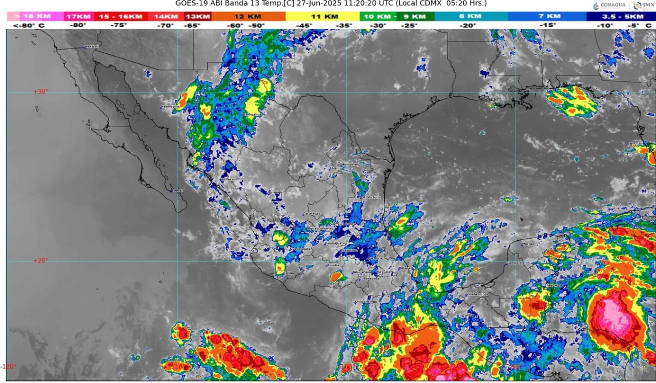 Seguirá lloviendo en gran parte de la República Mexicana