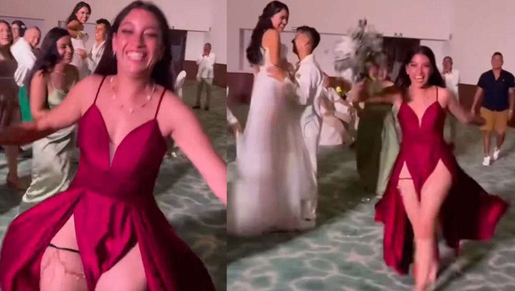 Invitada lleva atrevido vestido a una boda y redes ‘estallan’ en su contra: «La pick me de la fiesta»