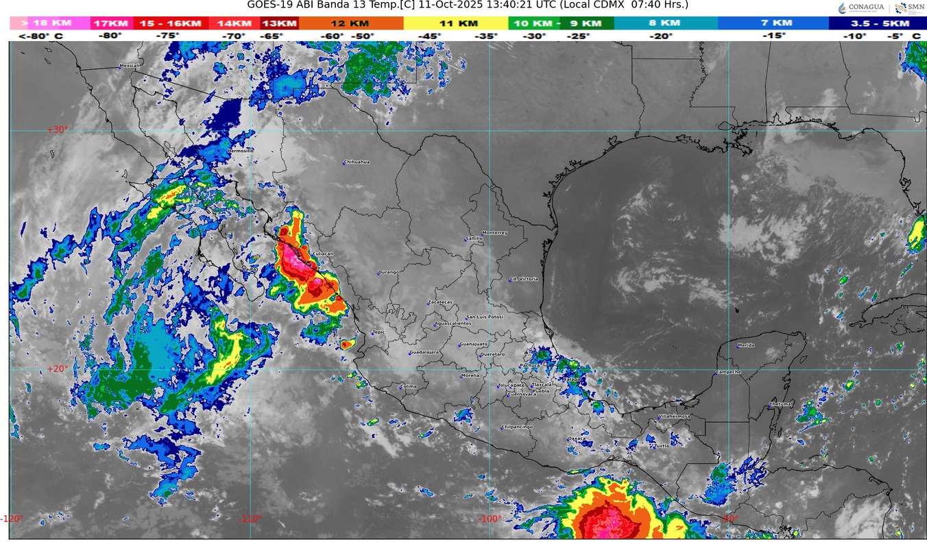 Tormenta tropical Raymond y onda tropical 37 provocan lluvias en gran parte del país