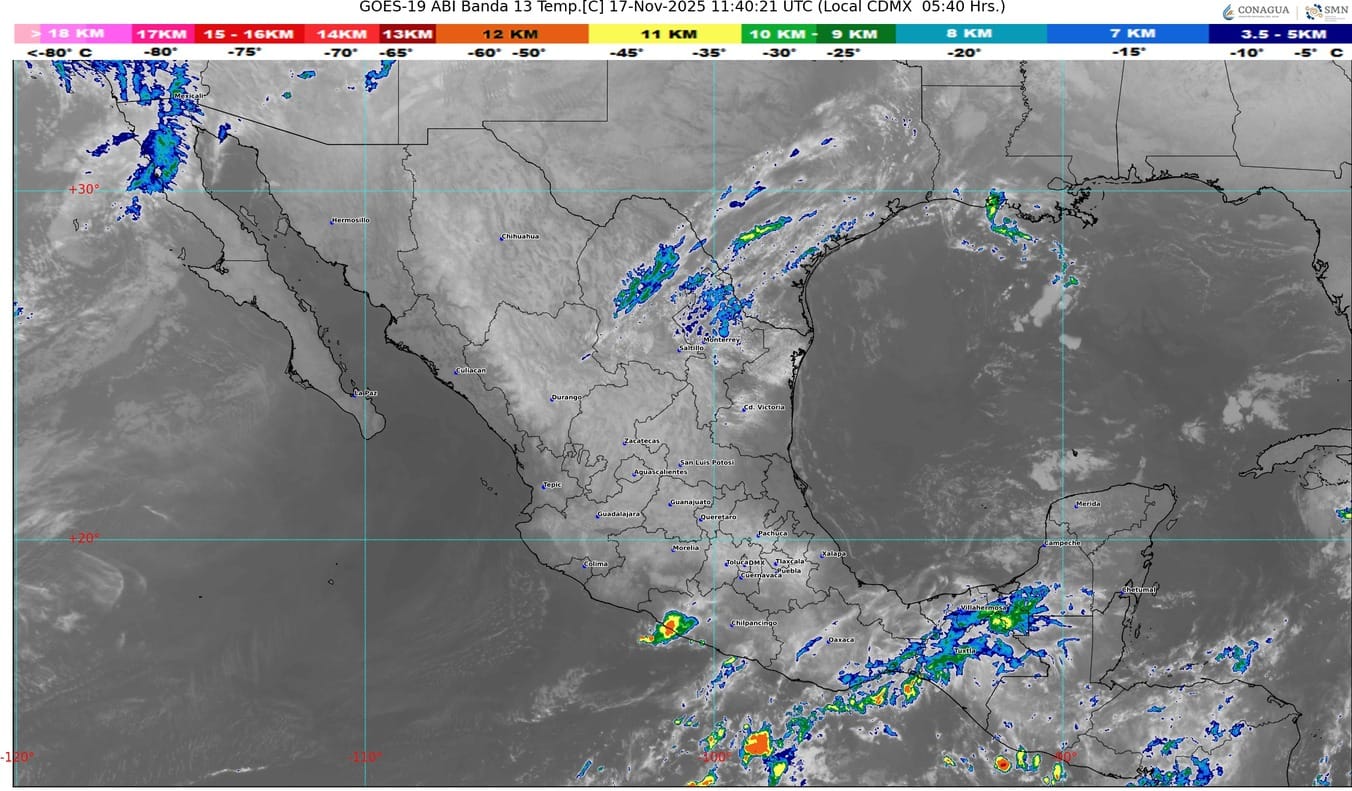 El frente frío número 15 se aproximará al noroeste de México