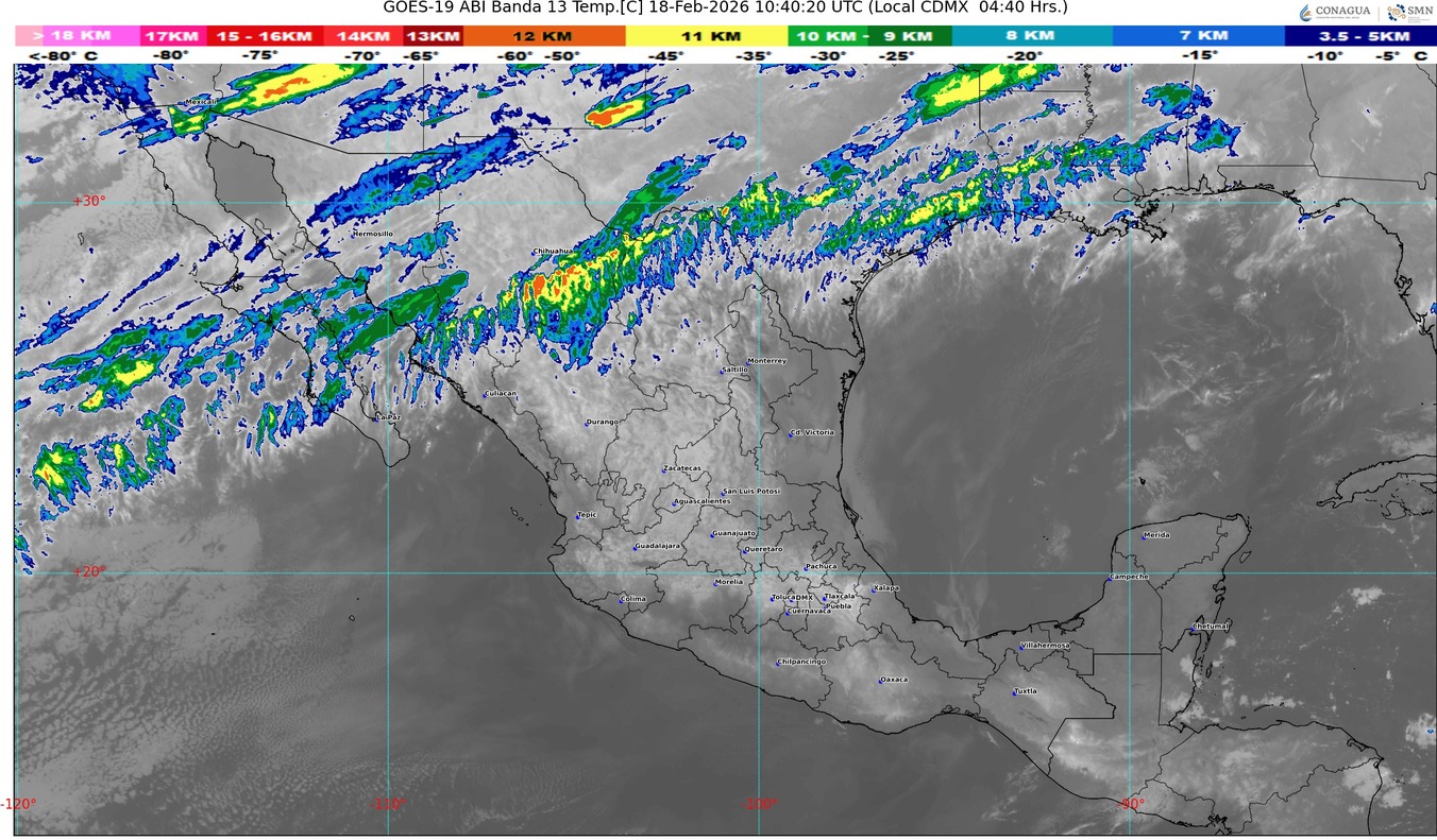 Dos frentes fríos afectarán al norte y noroeste de México