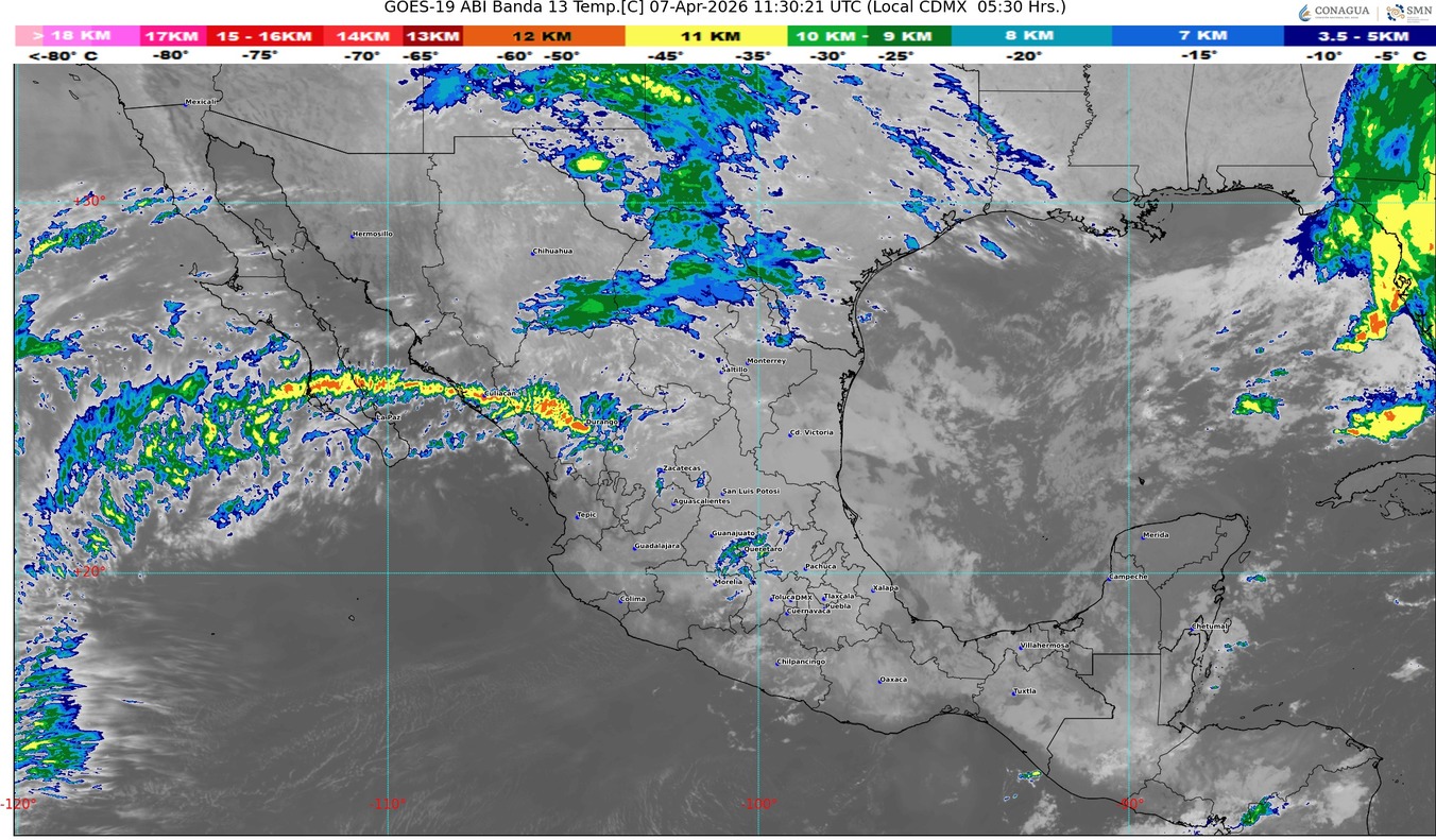 El frente número 43 se extenderá con características de estacionario