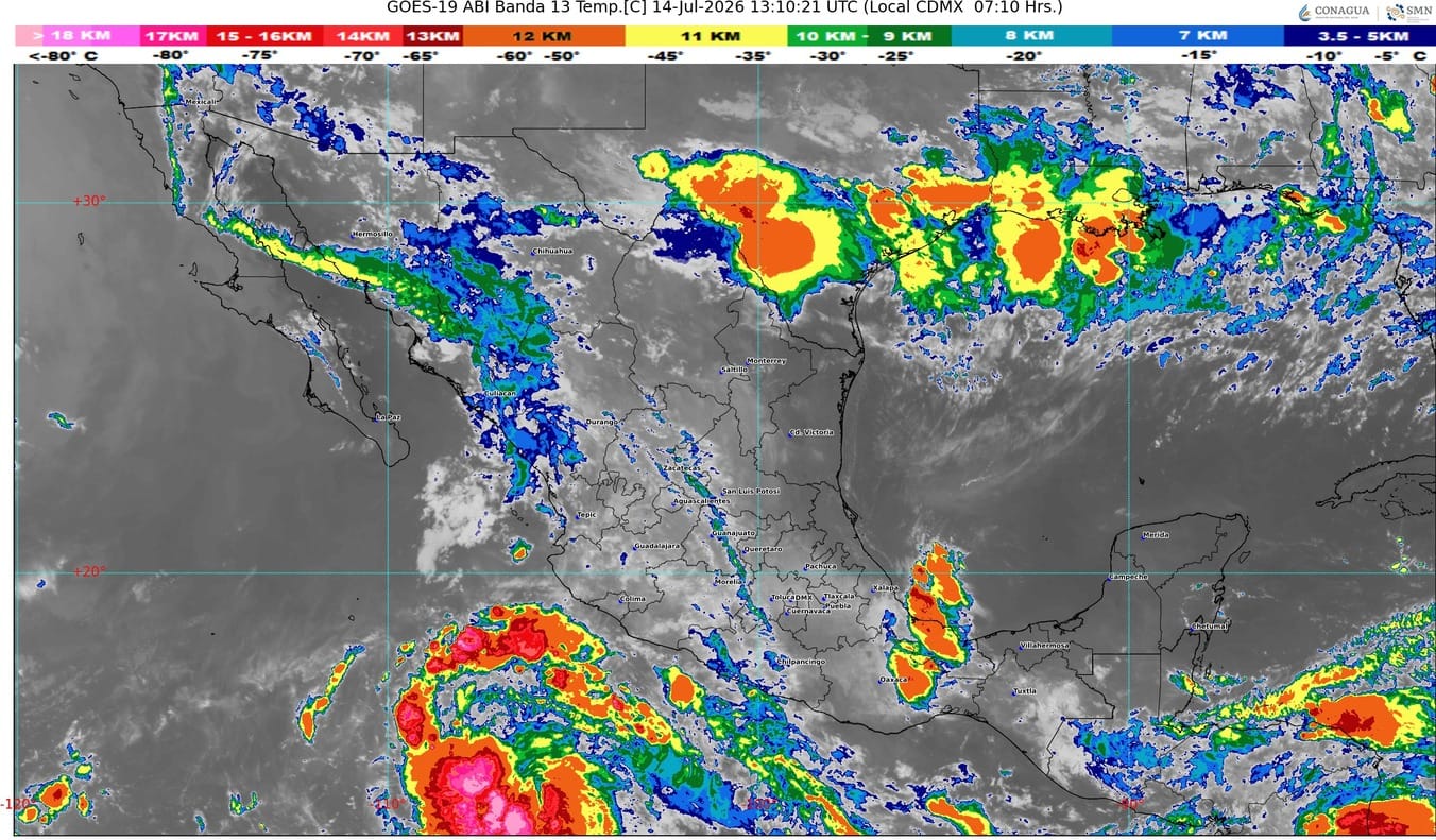 Pronostican lluvias en gran parte de la República Mexicana