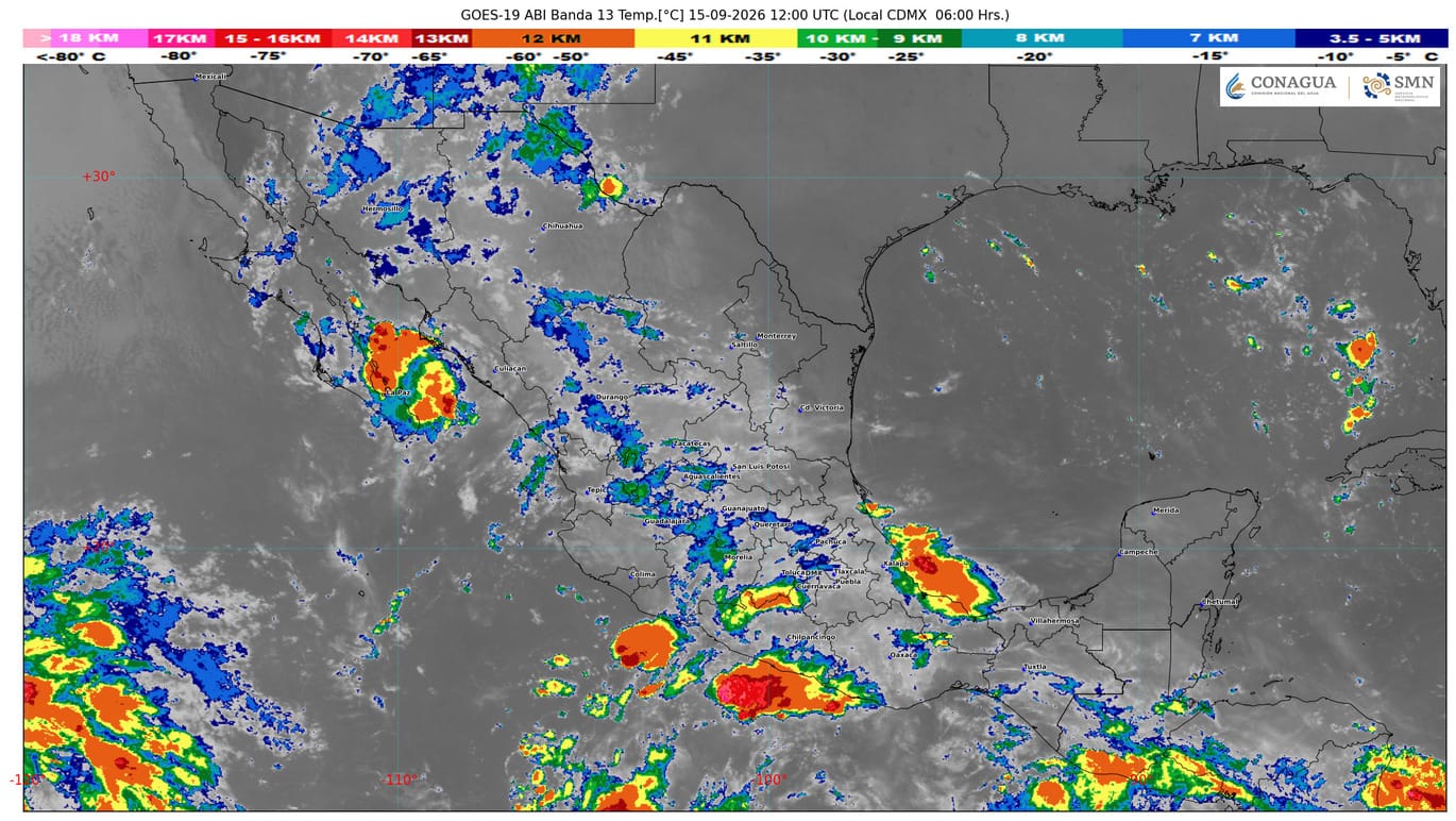 Lloverá en el noreste, centro, oriente, sur y sureste de México, incluida la península de Yucatán