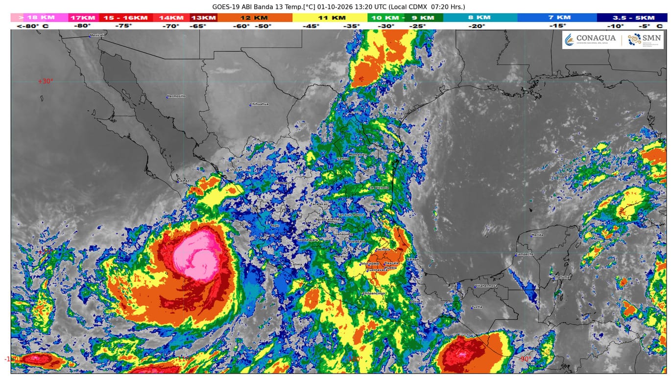 Huracán Rachel continuará intensificándose al sur de Baja California Sur