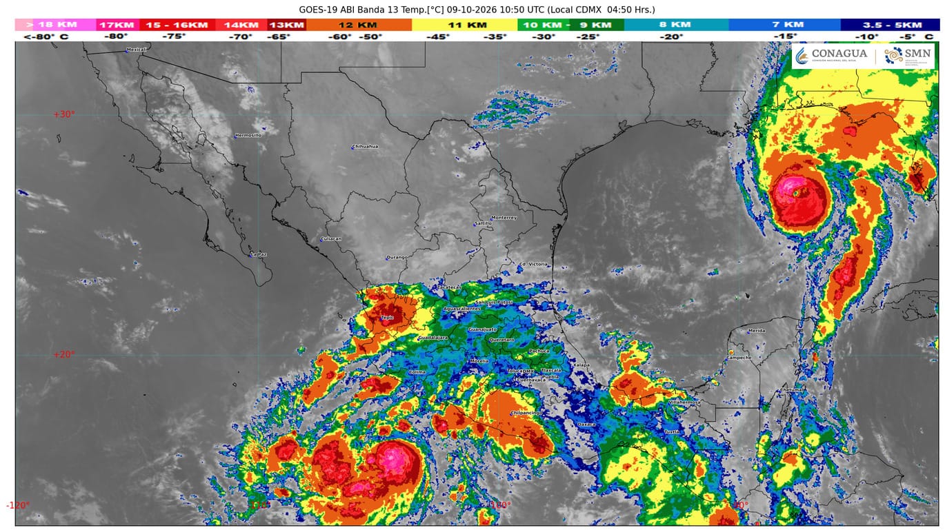 El huracán Simón continuará intensificándose frente a las costas del occidente de México.